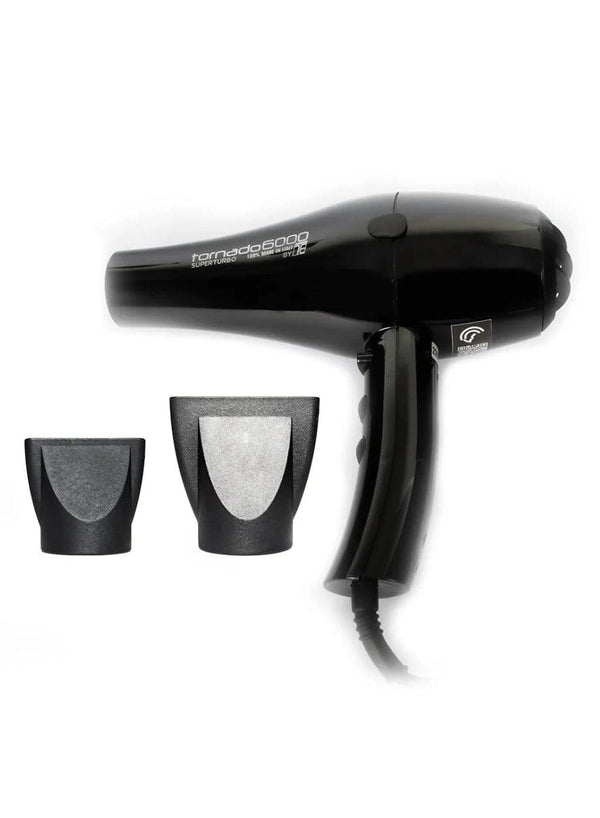 Tecno Elettra Tornado 6000 Super Turbo Professional Hair Dryer Black 2500W