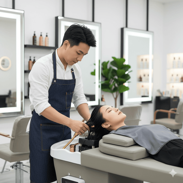 Globlastar Japan Head Spa Equipment - Custom Salon Massage Table with Water Circulation Shower & Shampoo Spa Bed