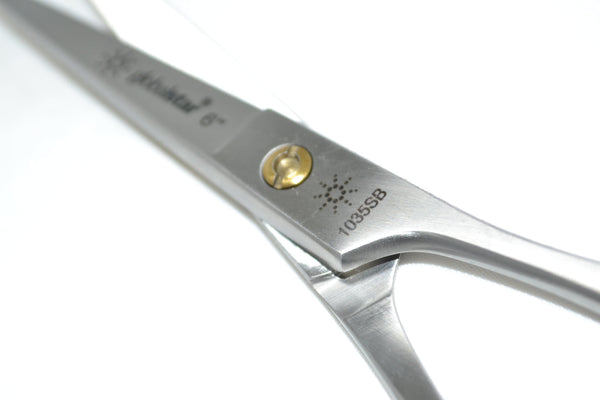 Globalstar Professional Barber Scissors 6'' Stainless Steel with Rubber Grip - Precision Hair Cutting Shears