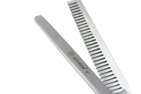 Globalstar 6'' Thinning Shears - Stainless Steel Texturizing Scissors for Professional Hair Cutting