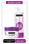 Morfose Keratin Shampoo & Hair Mask Set - 1000ml Shampoo & 500ml Hair Mask for Hair Repair
