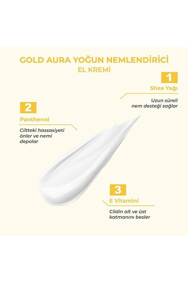 The Bath Factory Gold Aura Intensive Moisturizing Hand Cream – Nourishing & Softening, 30ml