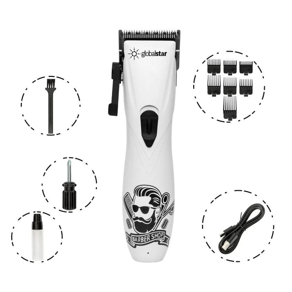 Globalstar TR-9500 Electric Cordless Trimmer with Charging Cable and Multiple Trimming Scales