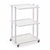 Globalstar 3-Tier Salon Trolley – White Metal Frame with Fixed Shelves for Efficient Salon and Spa Organization