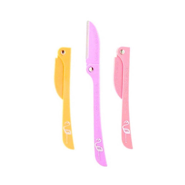 Globalstar Flamingo Eyebrow Razor 3pcs - 151 - Awarid UAE