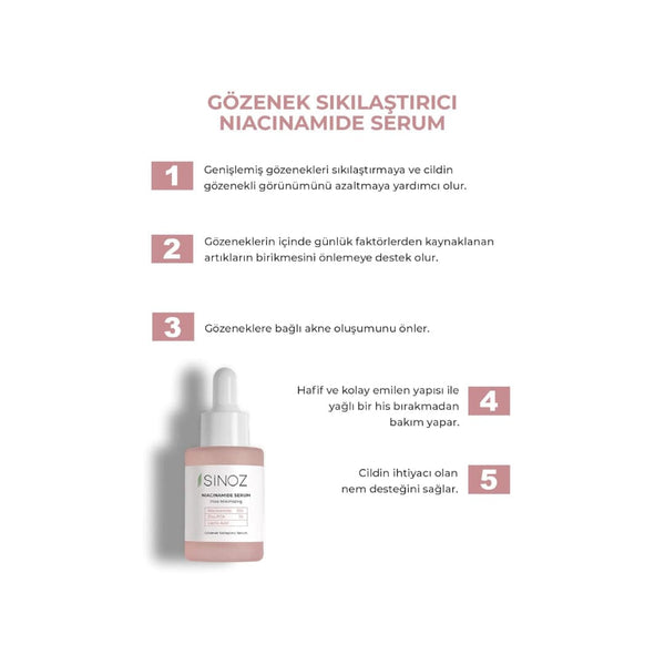 سيروم سينوز لتصغير المسام - يصغر المسام، ويشد البشرة، وينعم ملمسها، 30 مل