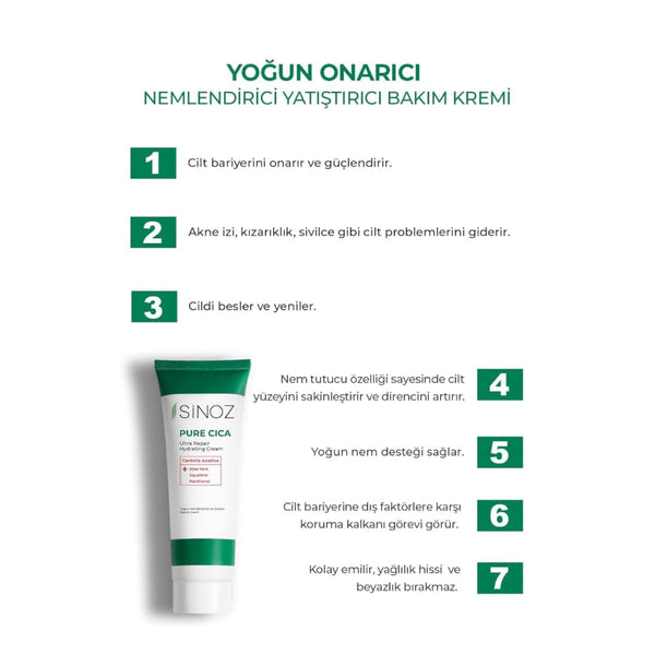 Sinoz SOS Repair Set – Pure Cica Ultra-Repair Hydrating Cream & Serum for Sensitive Skin