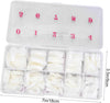 Globalstar 500PCS Faux Nail Art Stickers - White Full Cover French Manicure Oval Decals