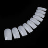 Globalstar 500pcs Natural Acrylic Full Cover Artificial False Nails Tips with Storage Box for Home and Salon Manicures