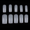 Globalstar 500pcs Natural Acrylic Full Cover Artificial False Nails Tips with Storage Box for Home and Salon Manicures