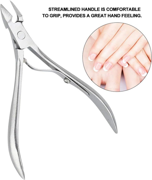 Globalstar Professional Stainless Steel Cuticle Trimmer - Perfect for Salon and Home Nail Care
