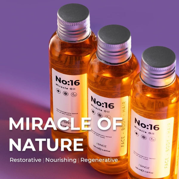Sinoz No 16 Miracle Oil – Multi-Purpose Face, Body & Hair Nourishing Oil, 100ml