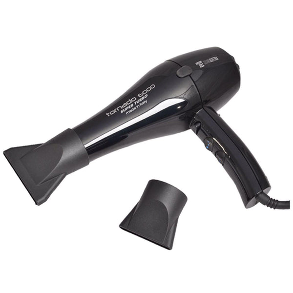 Tecno Elettra Tornado 6000 Super Turbo Professional Hair Dryer Black 2500W - Awarid UAE