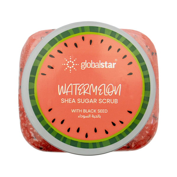 مقشر زبدة الشيا والسكر بالبطيخ من غلوبال ستار - لتفتيح وترطيب البشرة (600 غرام)