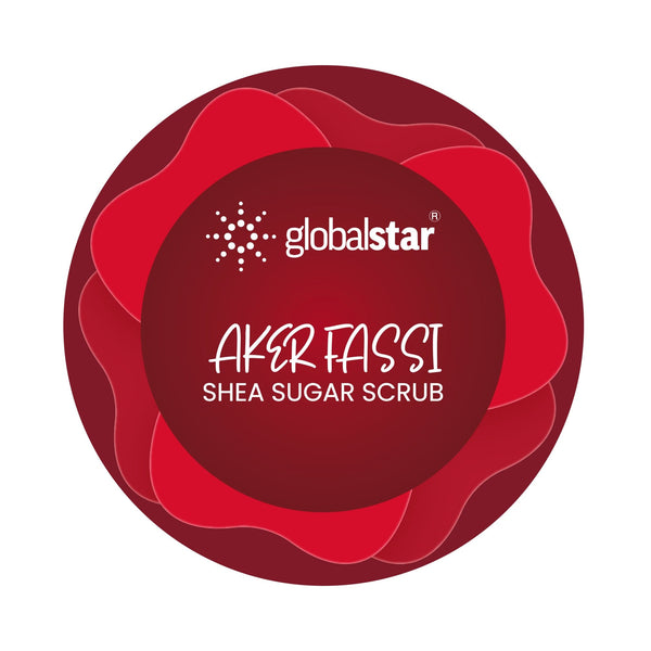 مقشر زبدة الشيا والسكر من غلوبال ستار مع فاسي أكير، 600 غرام - ترطيب عميق وبشرة ناعمة