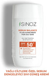 Sinoz Sebum Balance Fluid Sunscreen SPF 50+ PA++++ – Matte Finish, Oil Control for Oily & Acne-Prone Skin