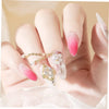 Globalstar 500PCS Faux Nail Art Stickers - White Full Cover French Manicure Oval Decals