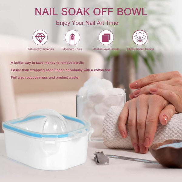 Globalstar Blue Nail Soaking Bowls - The Ultimate Gel Nail Polish Remover Solution