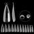 Globalstar 120 Pieces Clear Dual Nail Shapes - Water Drops Nail Mould