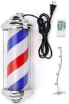 Globalstar Wall Mount Weatherproof Barber Pole - Rotating Salon Decor for a Classic Barber Shop Look