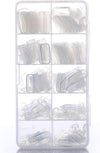 Globalstar 500pcs Clear Acrylic Style False Nail Tips with Box - Professional Salon Manicures