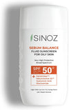 Sinoz Sebum Balance Fluid Sunscreen SPF 50+ PA++++ – Matte Finish, Oil Control for Oily & Acne-Prone Skin