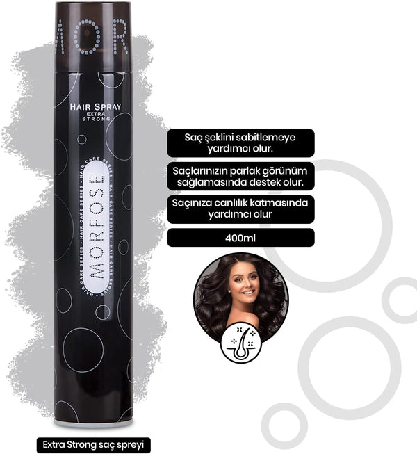 Morfose Extra Strong Hair Spray 400ml - All-Weather Hold & Shine