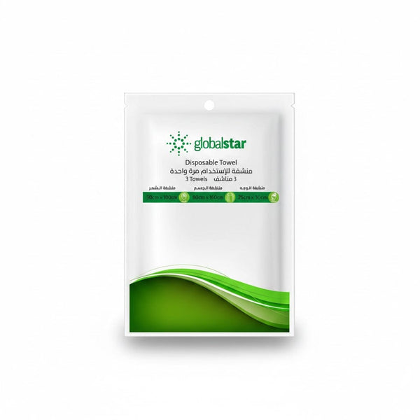 Globalstar Disposable Towels (Pack of 10, 20, or 40) - 3 Sizes for Face, Body, and Hair