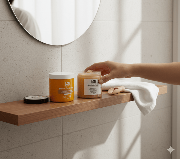 Vai Naturals Body Care Trio Licorice & Vanilla – Sugar Scrub 600g, Body Soap 500ml & 48-Hour Hydrating Body Butter 300ml