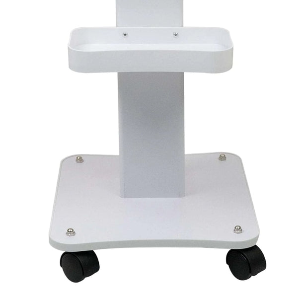 Globalstar Professional Salon & Beauty Trolley – Portable Medical Device Cart with Lockable Wheels, ABS & Aluminum Stand – White