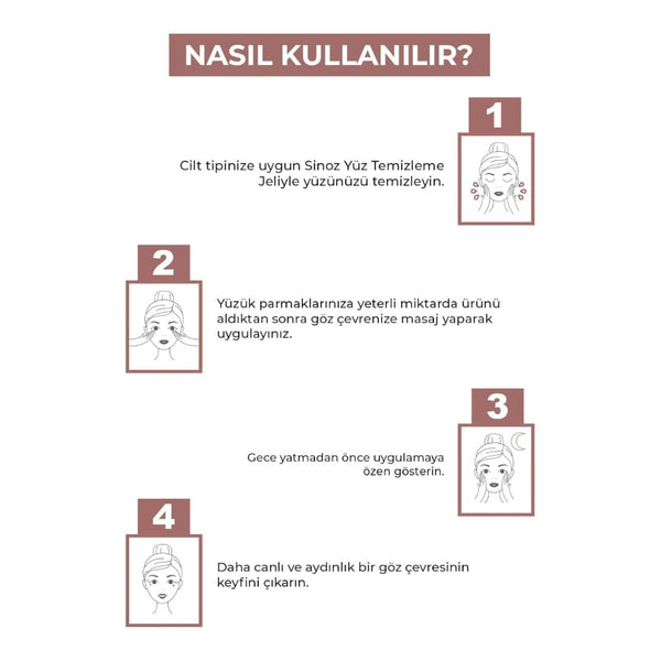 Sinoz Eye Contour Cream – Brightening, Firming & De-Puffing for Dark Circles and Wrinkles, 15ml