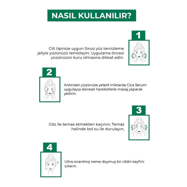 Sinoz Pure Cica Intensive Repair Serum – Centella Asiatica & Diam Oleoactive for Sensitive Skin, 30ml