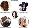 Globalstar 30% Human Hair Mannequin Head with Clamp Holder - 24'' Black, Perfect for Braiding and Hair Styling Practice