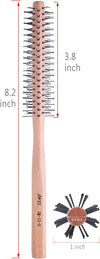 Globalstar 1 Inch Mini Round Brush - Perfect for Short Hair, Bangs, and Beard Styling
