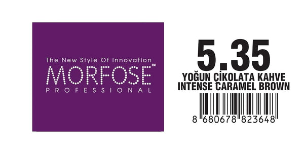 Morfose Hair Color Cream 5.35 Intense Chocolate Brown) Argan Oil Special Herbal Complex - Vibrant, Long-lasting Hair Color