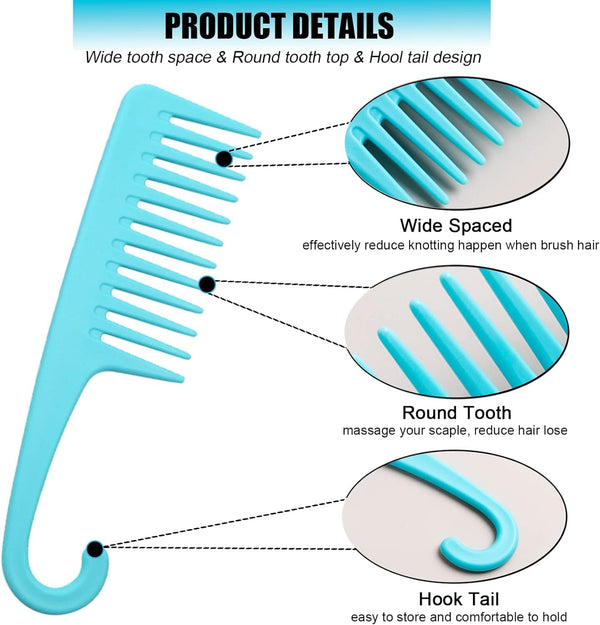 Globalstar Premium Wide Tooth Combs - Effortless Detangling for Curly Goddesses