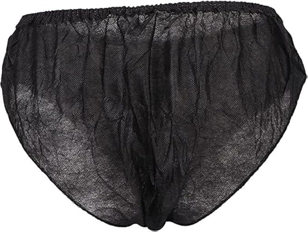 Globalstar Black Disposable Underwear - Pack of 50pcs for Travel, Spa, and Everyday Use
