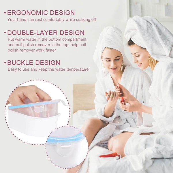 Globalstar Blue Nail Soaking Bowls - The Ultimate Gel Nail Polish Remover Solution