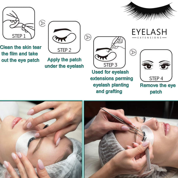 Globalstar Eyelash Extension Gel Patches - 50 Pair Lint Free Under Eye Pads, Purple