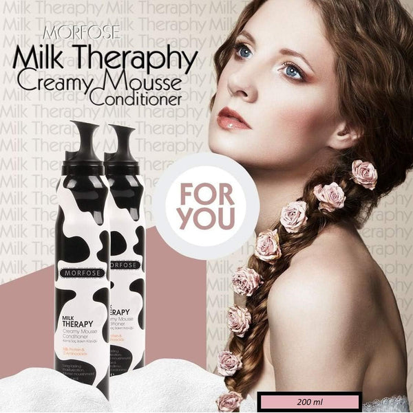 Morfose 200ml Milk Therapy Creamy Mousse Conditioner - Silky Smooth & Hydrated Hair