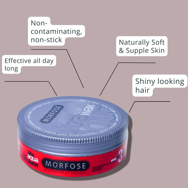 Morfose Ultra Aqua Hair Gel Wax 175ml - Ultimate Hold and Glossy Shine