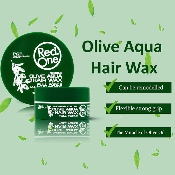 RedOne Olive Aqua Hair Gel Wax Full Force (150ml) - Ultimate Hold & Shine