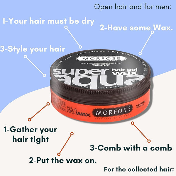 Morfose Super Aqua Hair Gel Wax 175ml - Ultimate Hold and Shine for All Hair Types