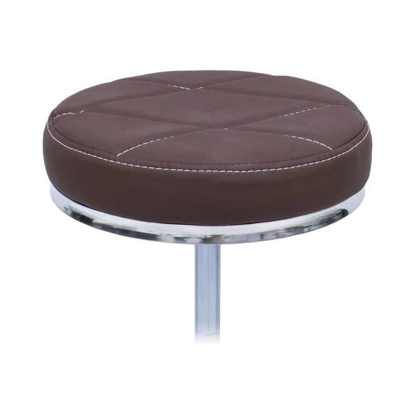 Global Star Coffee Rolling Stool: Round seat, smooth wheels, versatile for salons, offices, spas.pen_spark
