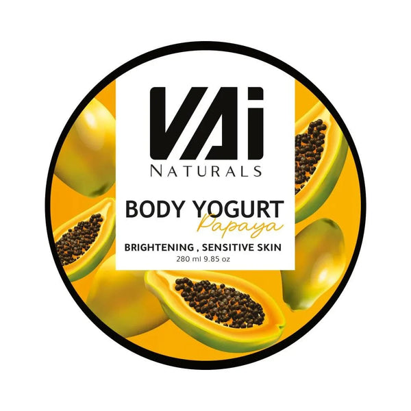 VAI Naturals Papaya Body Yogurt 280ml - Deeply Moisturizing & Lightweight Hydration