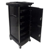 Globalstar Professional Black Salon Trolley With Door BS-1156 - Awarid UAE