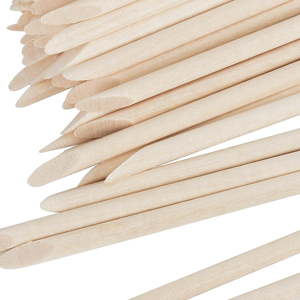 أداة دفع الجلد الميت للأظافر من غلوبال ستار، عصا خشبية للاستخدام مرة واحدة، 11.4 سم، 500 قطعة، BS-F01