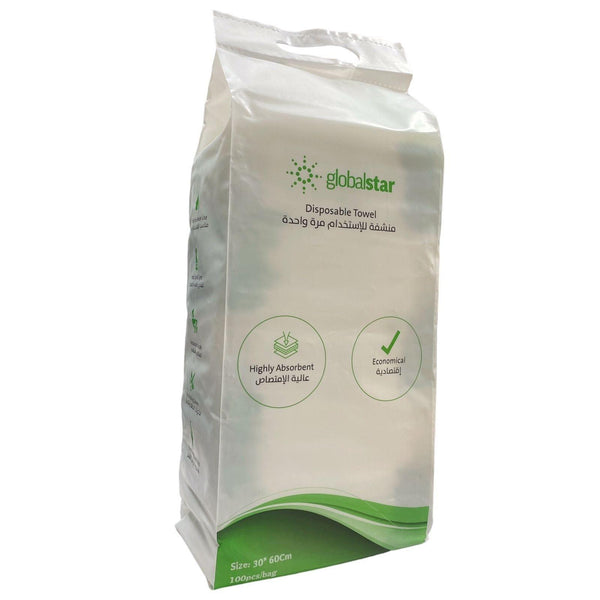 Globalstar Disposable Hygienic Towels 100pcs 30*60cm - Awarid UAE