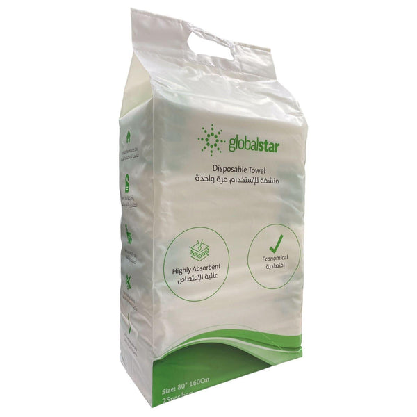 Globalstar Disposable Hygienic Towels 25pcs 80*160cm - Awarid UAE