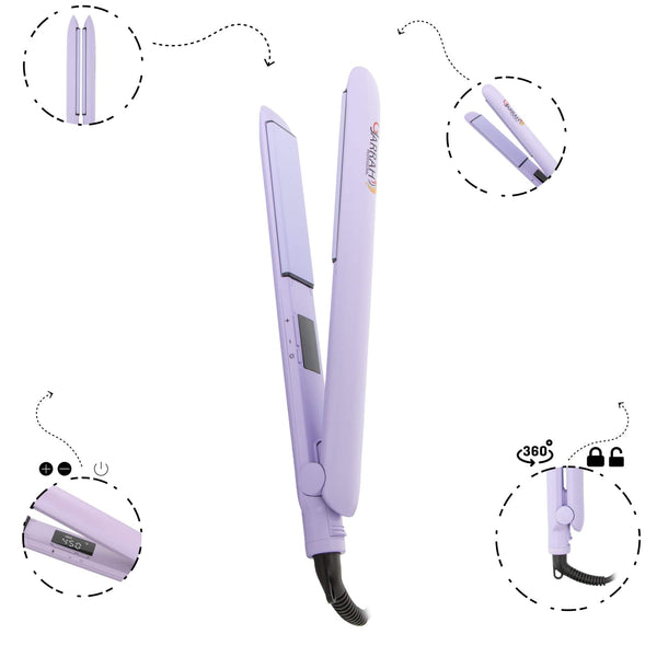 Gjarrah Ceramic Hair Straightener Surgeon – Professional Dual Voltage Styler for Precise and Smooth Styling
